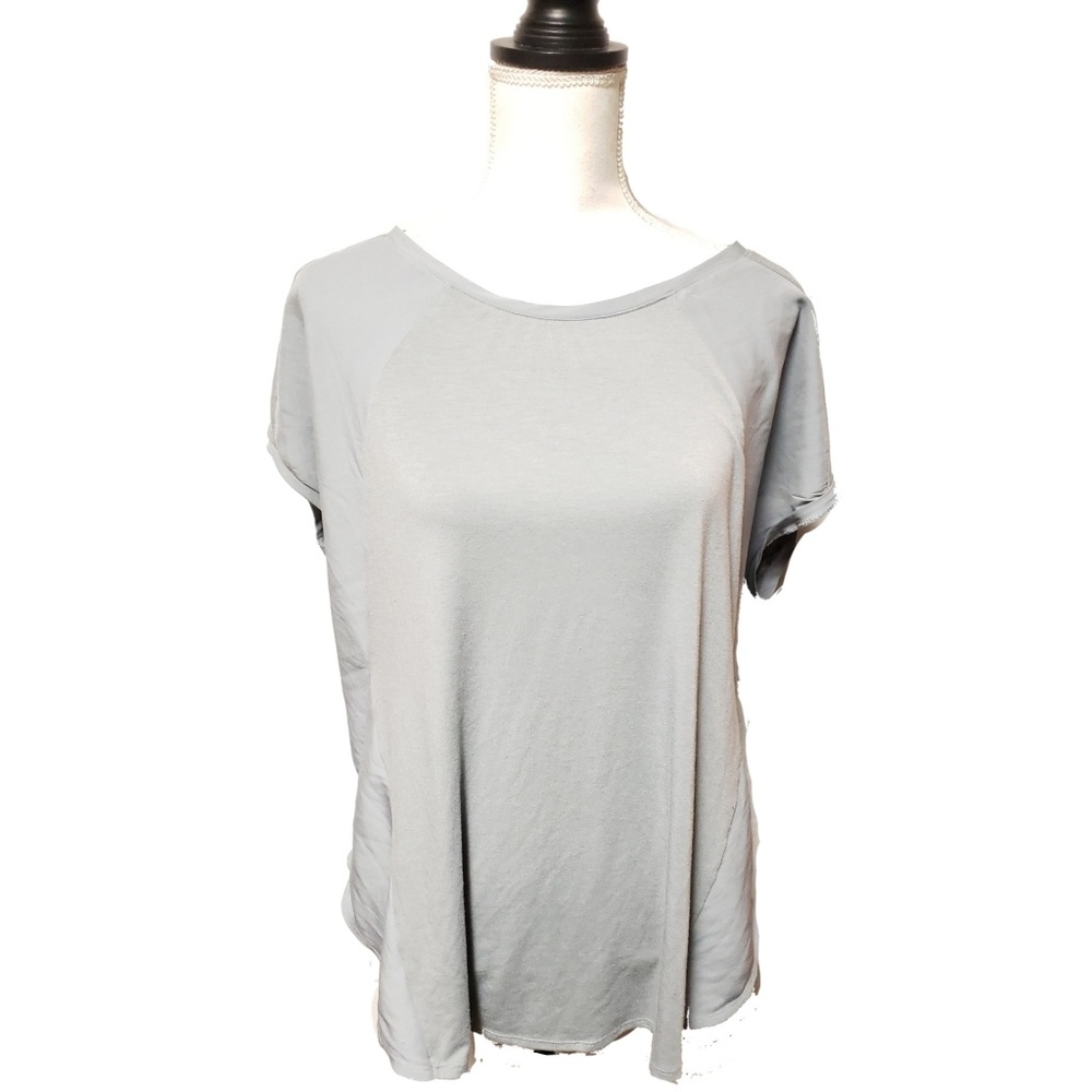 Lane Bryant Women's Gray Top Flowy Blouse Sz 18/20